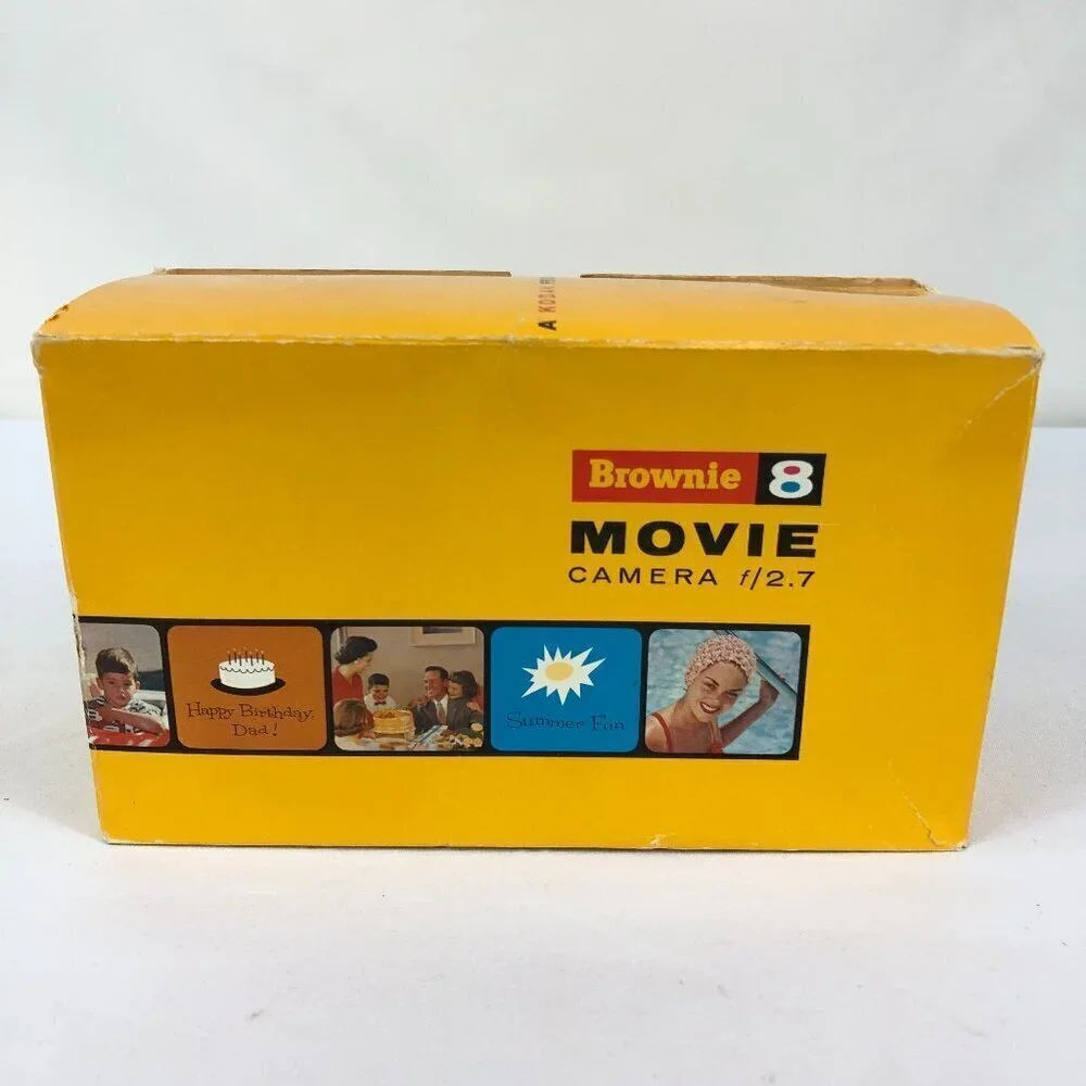 Vintage Kodak Brownie 8 mm f/2.7 Movie Camera In Box With Manual